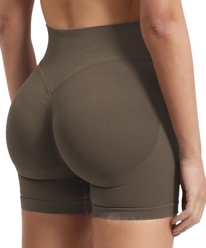 ZAAYO Damen Sport Shorts Hidden Scrunch Workout Auswirkungen Short 4.5 "Scrunch Butt Lifting Gym Short Nahtlose Booty Biker Shorts von ZAAYO