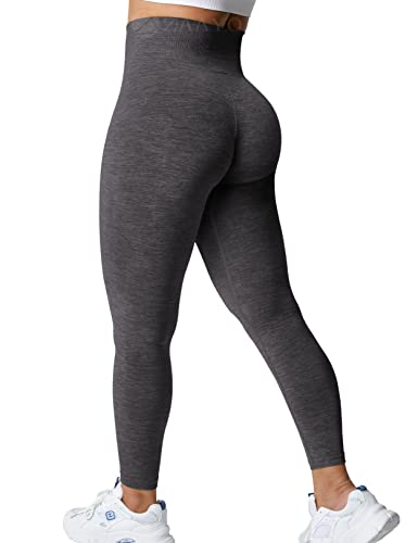 ZAAYO Gym Leggings Damen Push Up Sport Fitness Booty Seamless Hohe Bund Leggings Grau L von ZAAYO