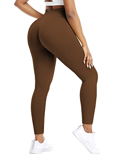 ZAAYO Scrunch Butt Sport Leggings Damen Gym Booty Fitness Blickdichte Lang Sporthose Tights Russet Brown X-Small ZAAYO Scrunch Butt Sport Leggings Damen Gym Booty Fitness Blickdichte Lang Sporthose Tights Russet Brown X-Small von ZAAYO
