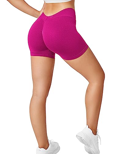 ZAAYO Scrunch Butt Sporthose Shorts für Damen Fitness Gym Kurze Rosa X-Large von ZAAYO