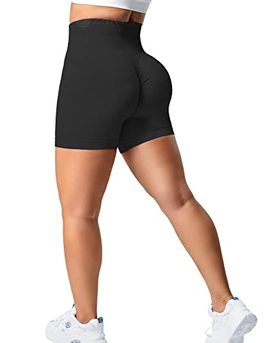 ZAAYO Scrunch Butt Sporthose Shorts für Damen Fitness Gym Kurze Schwarz Large von ZAAYO