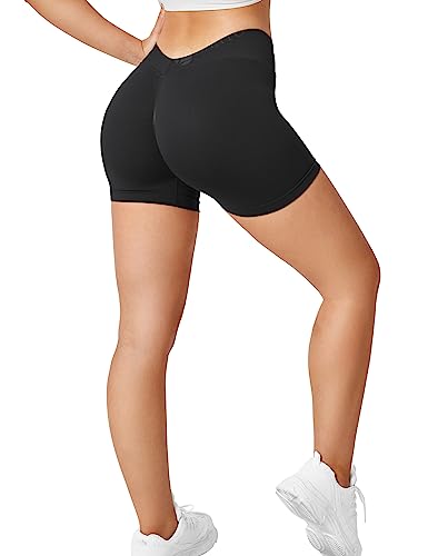 ZAAYO Scrunch Butt Sporthose Shorts für Damen Fitness Gym Kurze Schwarz Medium von ZAAYO