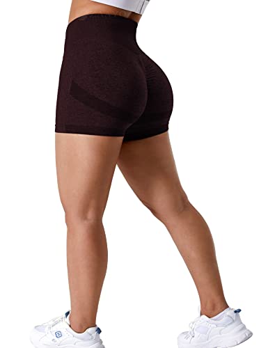 ZAAYO Sport Scrunch Butt Shorts 3.5" Blickdicht Sporthose Gym Fitnesshose Kurz Hose Beere Large von ZAAYO