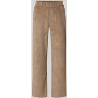 ZABAIONE Flared Fit Stoffhose in Cord-Optik Modell 'Magdalene' in Taupe, Größe L von ZABAIONE