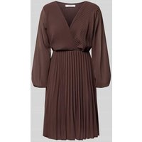 ZABAIONE Knielanges Kleid mit Plisseefalten Modell 'Im44sa' in Mittelbraun, Größe XXL von ZABAIONE