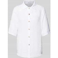 ZABAIONE Leinenbluse mit 1/2-Arm Modell 'Si44a' in Weiss, Größe XL von ZABAIONE