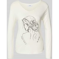 ZABAIONE Longsleeve mit Motiv-Print in Offwhite, Größe XXL von ZABAIONE