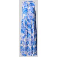 ZABAIONE Midikleid aus Viskose im Stufen-Look in Bleu, Größe XL von ZABAIONE