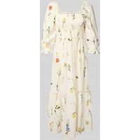 ZABAIONE Midikleid mit Karree-Ausschnitt Modell 'Mi44ss' in Offwhite, Größe L von ZABAIONE