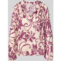 ZABAIONE Regular Fit Bluse mit V-Ausschnitt in Fuchsia, Größe S ZABAIONE Regular Fit Bluse mit V-Ausschnitt in Fuchsia, Größe S von ZABAIONE