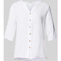 ZABAIONE Regular Fit Leinenbluse mit 3/4-Arm in Offwhite, Größe XXL von ZABAIONE