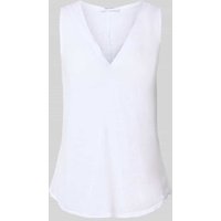 ZABAIONE Regular Fit Leinenblusentop mit V-Ausschnitt Modell 'Lu44cia' in Offwhite, Größe XXL von ZABAIONE