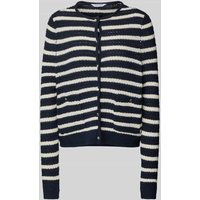 ZABAIONE Strickjacke mit Rundhalsausschnitt Modell 'Su44nny' in Marine, Größe XXL von ZABAIONE