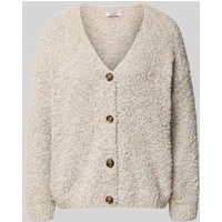ZABAIONE Strickjacke mit V-Ausschnitt Modell 'So44fia' in Hellgrau, Größe M/L von ZABAIONE