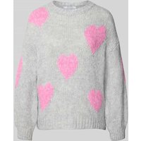 ZABAIONE Strickpullover mit Rundhalsausschnitt Modell 'Bo44nita' in Mittelgrau, Größe M/L ZABAIONE Strickpullover mit Rundhalsausschnitt Modell 'Bo44nita' in Mittelgrau, Größe M/L von ZABAIONE