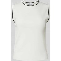 ZABAIONE Tanktop mit gerippten Abschlüssen Modell 'Lexi' in Offwhite, Größe XXL von ZABAIONE