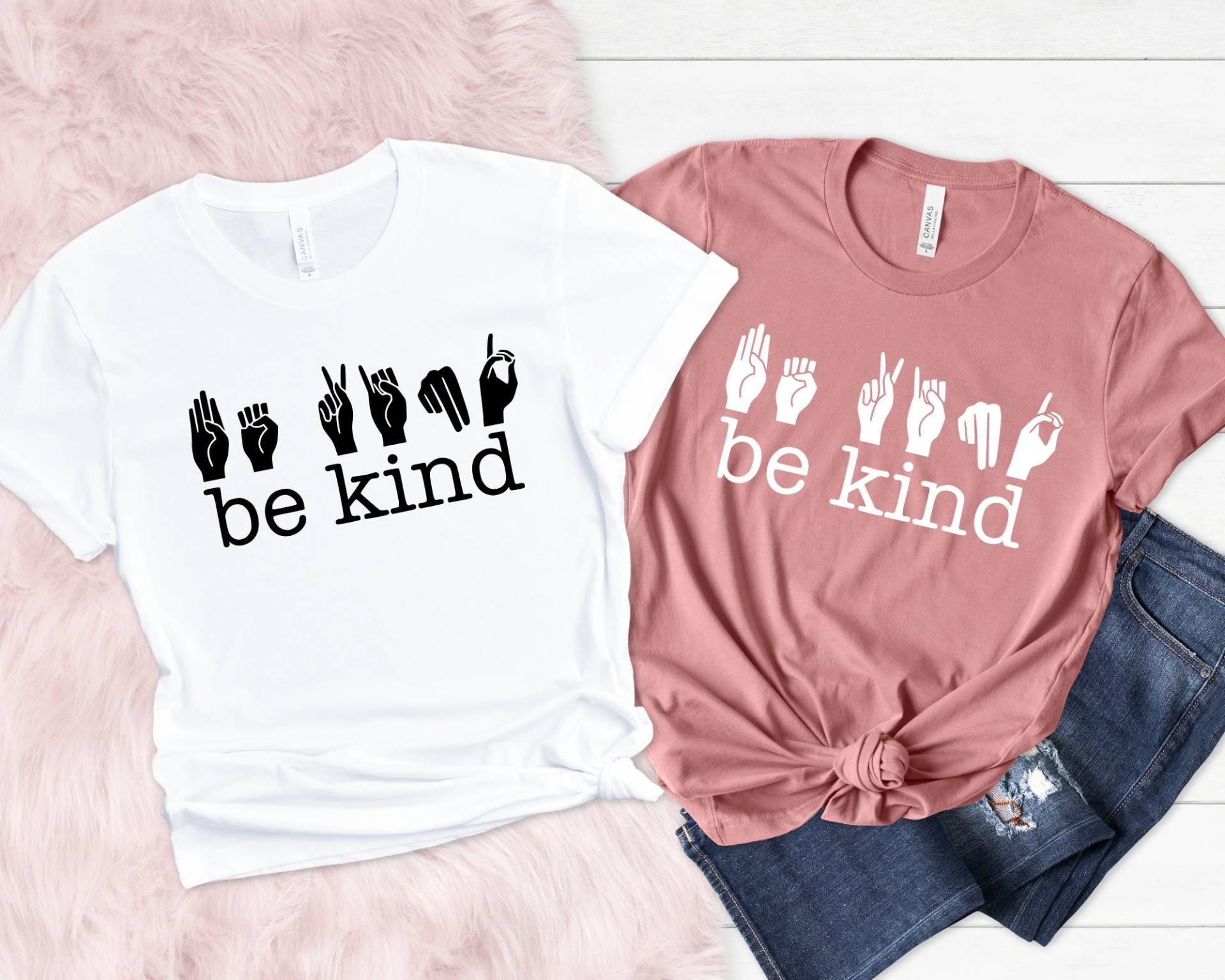 Be Kind Gebärdensprache Shirt, Art Anti-Rassismus-Shirt, Liebe Shirt Gebärdensprache, Lehrer Dolmetscher T-Shirt, Autismus Bewusstsein von ZACustomApparel