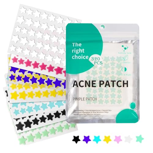 320 Stück Pimple Patches 2-In-1 Pickel Patch Pickel Pflaster Mit Teebaumöl Und Salicylsäure Anti Pickel Patches Unsichtbarer Und Wasserdicht Absorptions Akne Patches(10/12/14 mm) von ZADEICK