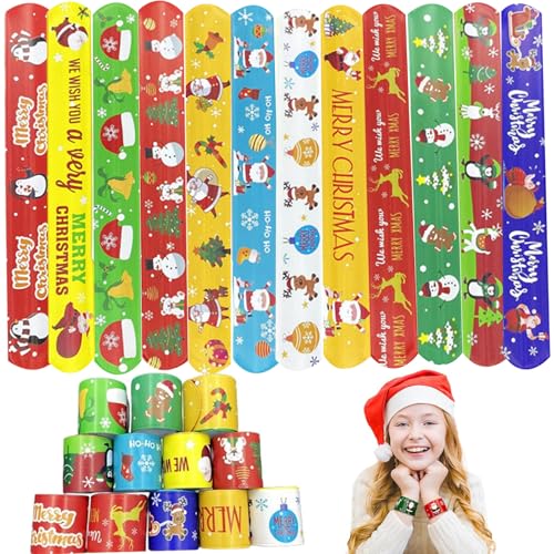 36 Stück Schnapparmband für Kinder Slap Armbänder mit Dinasour/Einhorn/Meerjungfrau/Weihnachtstag Schnapparmbänder Mitgebsel Kindergeburtstag Gastgeschenke Geburtstag Party Favors,für Jungen & Mädchen von ZADEICK