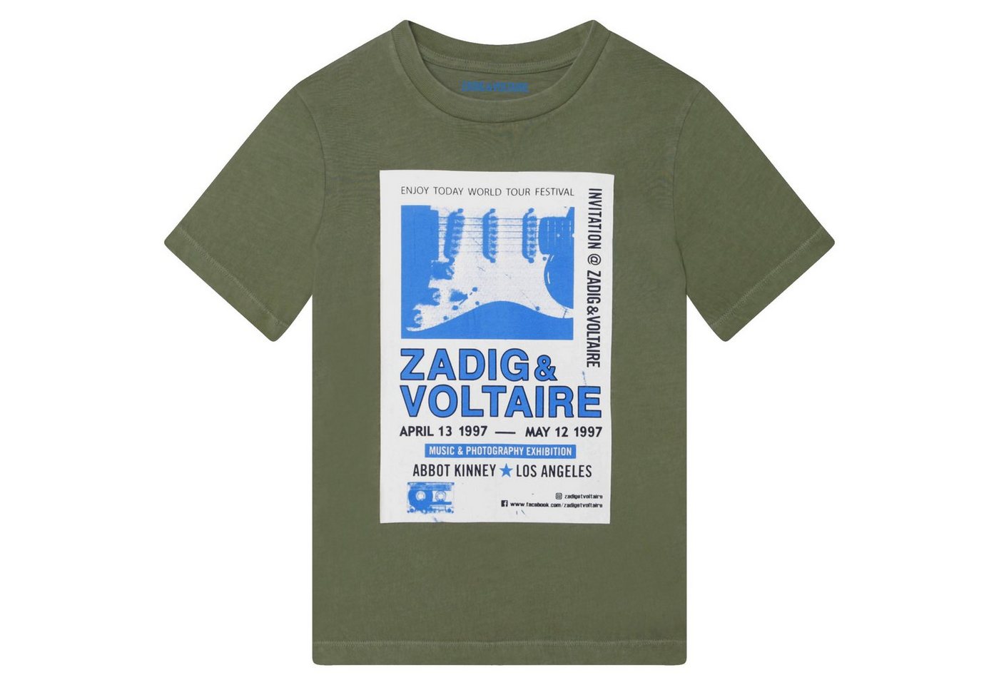 ZADIG & VOLTAIRE Print-Shirt Zadig & Voltaire T-Shirt grün mit Aufdruck von ZADIG & VOLTAIRE