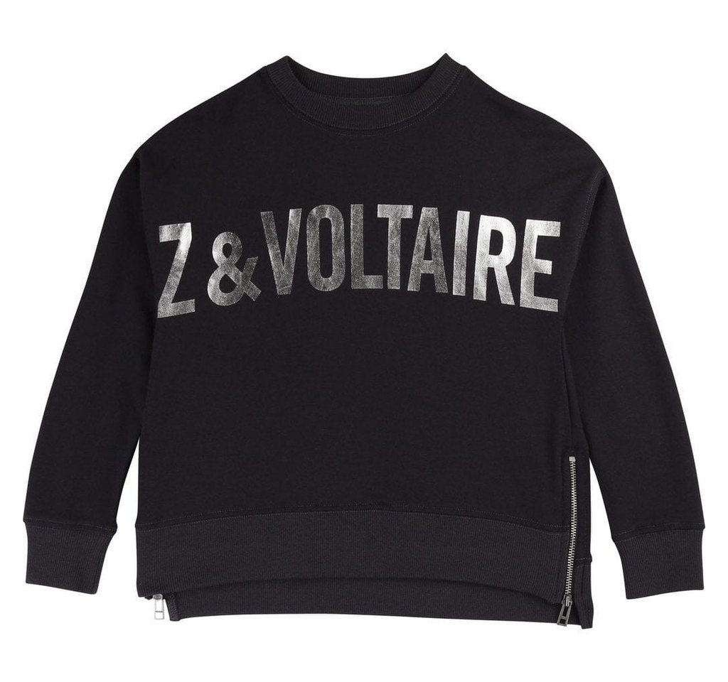 ZADIG & VOLTAIRE Sweatshirt Zadig & Voltaire Sweatshirt schwarz silber metallic von ZADIG & VOLTAIRE