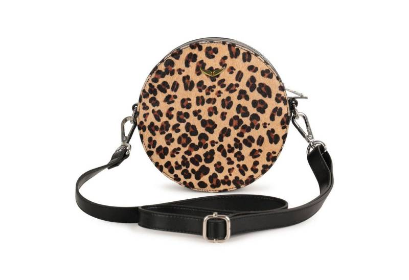 ZADIG & VOLTAIRE Umhängetasche Zadig&Voltaire runde Handtasche aus Rindsleder Leoprint von ZADIG & VOLTAIRE
