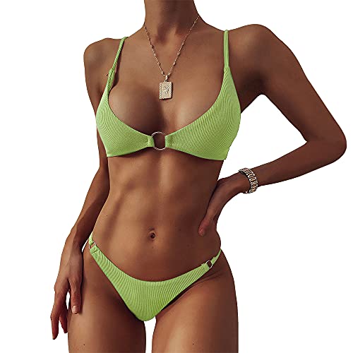 ZAFUL Damen-Badeanzug mit geripptem O-Ring-String, Zweiteiliger Badeanzug von ZAFUL