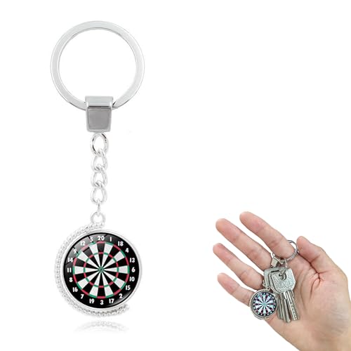 ZAHD Dartscheibe Schlüsselanhänger Schlüsselanhänger darts zubehör Geldbörse Schlüsselanhänger Hängen dartscheibe metall keyring dartscheibe anhänger Für die Dekoration von Schlüsselanhängern (Grün) von ZAHD