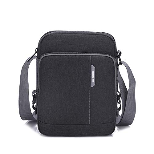 Schultertasche Wasserdicht Herren Messenger Bag Große Kapazität Leichte Crossbody Herren Tasche, grau, Small von ZAICCI