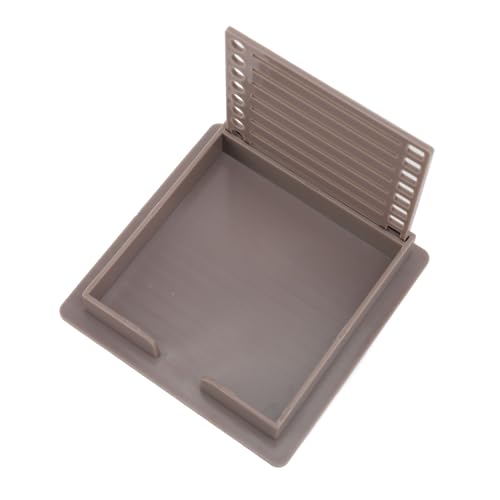 Haftnotizenhalter, Sticky Note -Vorlage mit Schablonen -Löschrahmen -Notenspender Sticky Note Dispenser Sticky Note Box für 3x3inch Note Pads, Unterstreichung, Kontrollkästchen, Frames (Brown) von ZAICOLER