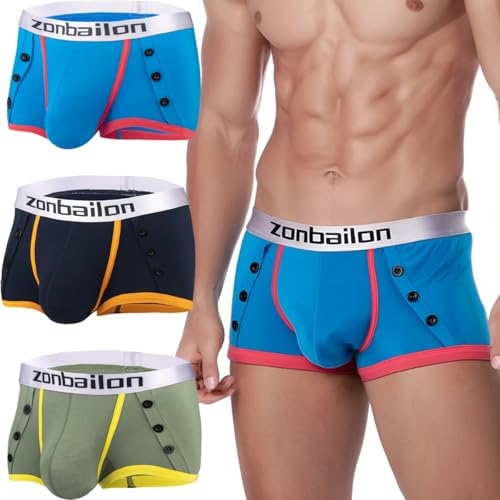 ZAIGELUO Bambus Herren Boxershorts Unterwäsche Atmungsaktive Weiche Retroshorts Männer Short Leg Unterhosen 3XL 3er Pack von ZAIGELUO