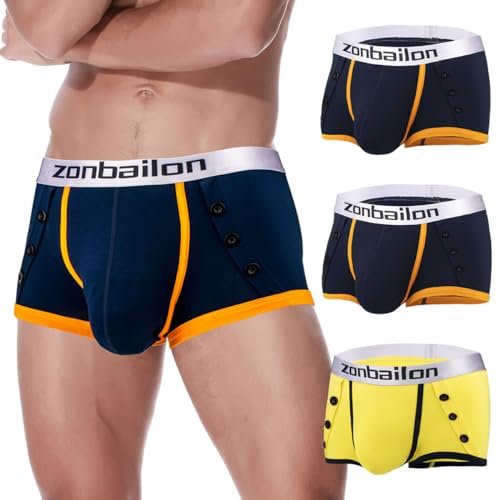 ZAIGELUO Bambus Herren Boxershorts Unterwäsche Atmungsaktive Weiche Retroshorts Männer Short Leg Unterhosen XL 3er Pack von ZAIGELUO