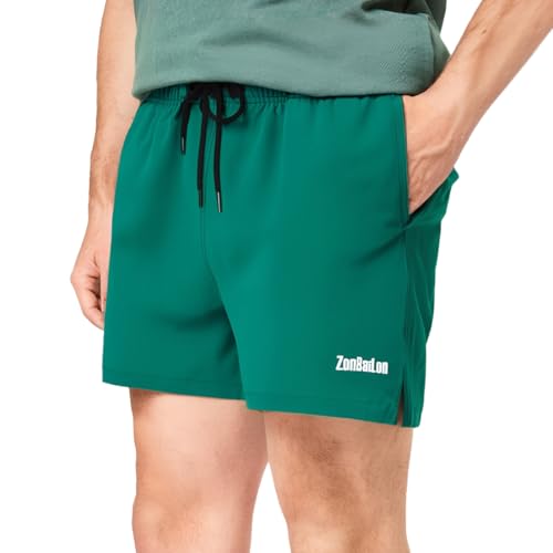 ZAIGELUO Herren Shorts Sport Laufhose Kurze Hose Schnell Trocknend Sporthose mit Tasch Running Sportshorts Traininghose Jogginghose mit Innenslip S Grün von ZAIGELUO