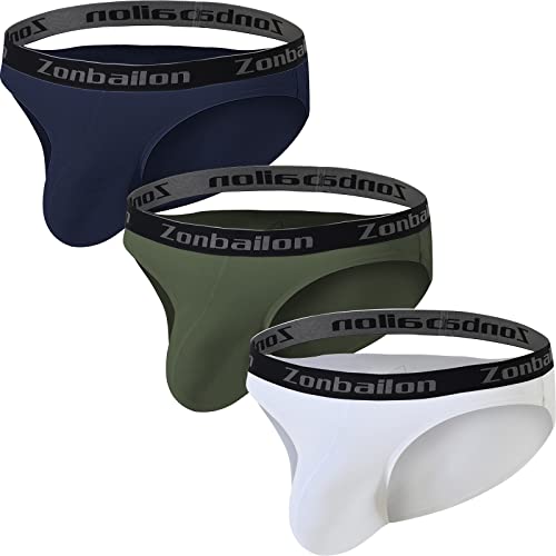 ZAIGELUO Slips Herren Unterhose Model Unterwäsche Weich Leicht Low Rise Atmungsaktiv Männer Briefs Underwear L 3er Pack von ZAIGELUO