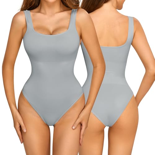 ZAIQUN Women's Seamless Shaping Tights Rundhalsausschnitt ärmelloses Tank-Top mit engem Tanga darunter von ZAIQUN