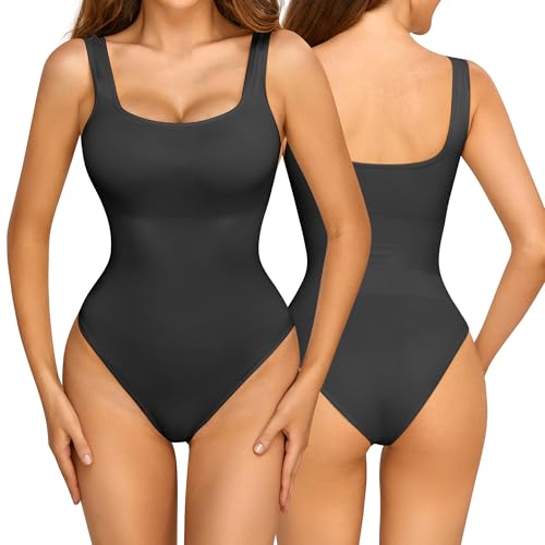 ZAIQUN Women's Seamless Shaping Tights Rundhalsausschnitt ärmelloses Tank-Top mit engem Tanga darunter von ZAIQUN