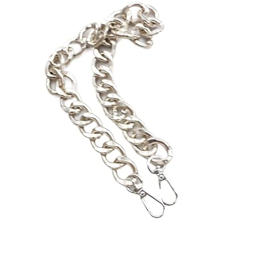 Handtaschenkette Silber Gold 30 cm Metall Geldbörse Kettenriemen Handtaschengriffe DIY Geldbörse Ersatz for Umhängetaschenriemen Taschenkettenriemen Taschenkette (Farbe: 2502 60 cm)(2502 60cm) von ZAJYZZF
