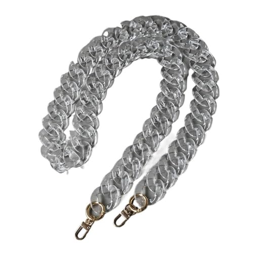 ZAJYZZF DIY Mode Frau Handtasche Zubehör Kette Transparent Abnehmbare Harz Solide Luxus Strap Frauen Kupplung Schulter Handtasche(120cm-01) von ZAJYZZF