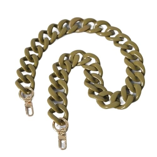 ZAJYZZF Damentaschenzubehör, abnehmbare Teile, Ersatzkette, Weiß, Grün, Rot, Luxusgurt, Damen-Schulterketten aus Acryl, Taschenkette (Farbe: Rot 120)(Kakhi 80cm) von ZAJYZZF