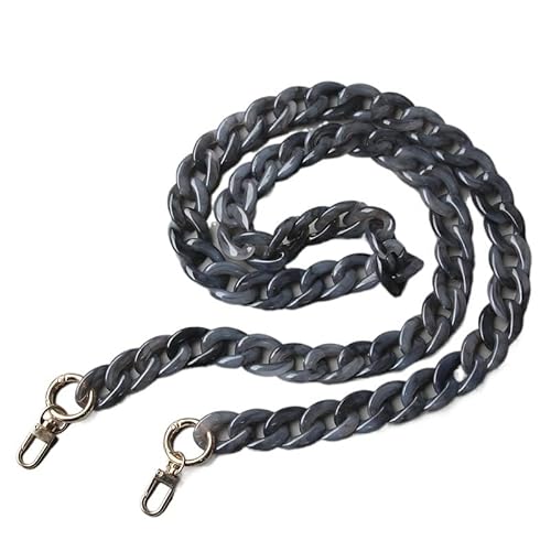 ZAJYZZF Frau Handtasche Zubehör Kette Abnehmbare Ersatz Weiß Beige Rot Blau Grau Riemen Frauen Schulter DIY Harz Kette Tasche Kette (Farbe: Grau 85 cm)(Gray 120cm) von ZAJYZZF