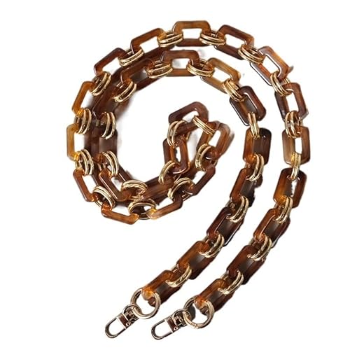 ZAJYZZF Frau Handtasche Zubehör Metallteile Weiße Perle Acrylharz Kette Luxus Riemen Frauen Schulter Niedliche Clutch Ketten Taschenkette (Farbe: Grau 45 cm)(Amber 120cm) von ZAJYZZF