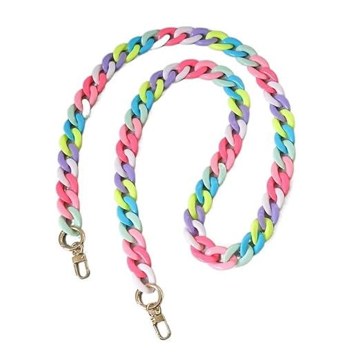 ZAJYZZF Frau Tasche Zubehör Abnehmbare Teil Kette Weibliche Candy Harz Niedlichen Riemen Frauen Acryl Schulter Telefon Griff Ketten Tasche Kette (Farbe: 45 cm)(120cm) von ZAJYZZF