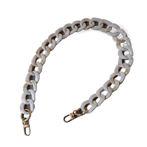 ZAJYZZF Frau Tasche Zubehör Abnehmbare Teile Ersatz Kette Beige Harz Luxus Strap Frauen Acryl Schulter Griff Kette Tasche Kette (Farbe: 80 cm)(60cm03) von ZAJYZZF