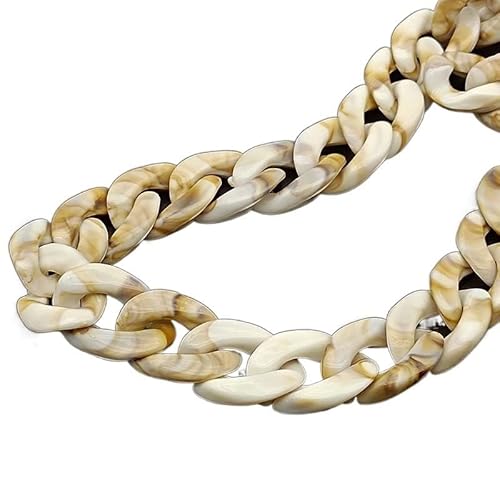 ZAJYZZF Handtaschenkette, Acryl-Taschenkette, Taschengurt, abnehmbares Taschenzubehör, Bunte Damen-Harzkette, Taschenkette, Geldbörsenkette, Taschenkette (Farbe: 4, Größe: 110 cm)(Khaki_110cm) von ZAJYZZF