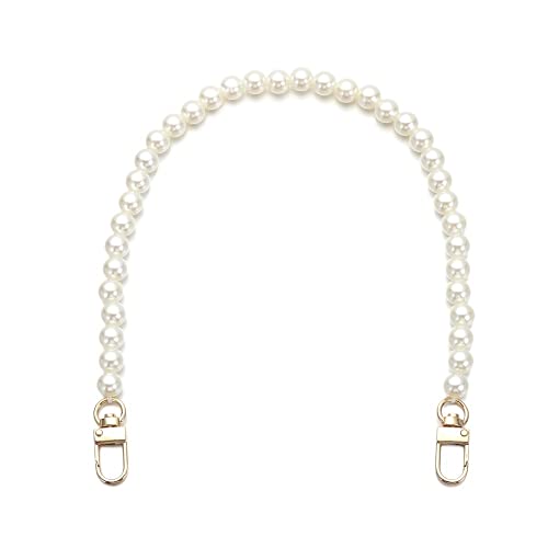 ZAJYZZF Handtaschenkette 8/10 mm Perlenband for Taschen Handtaschengriffe DIY Geldbörse Ersatz Lange Perlenkette for Umhängetaschenriemen Perlengürtel Taschenkette(40cm10mm) von ZAJYZZF