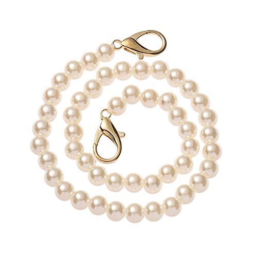 ZAJYZZF Handtaschenkette 8/10 mm Perlenband for Taschen Handtaschengriffe DIY Geldbörse Ersatz Lange Perlenkette for Umhängetaschenriemen Perlengürtel Taschenkette(40cm8mm) von ZAJYZZF