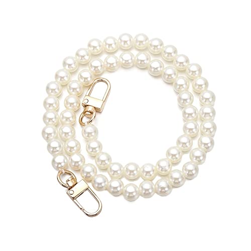 ZAJYZZF Handtaschenkette 8/10 mm Perlenband for Taschen Handtaschengriffe DIY Geldbörse Ersatz Lange Perlenkette for Umhängetaschenriemen Perlengürtel Taschenkette(60cm10mm) von ZAJYZZF