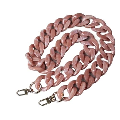 ZAJYZZF Handtaschenkette DIY Mode Frau Handtasche Zubehör Kette Schwarz Rosa Abnehmbarer Harz Blauer Riemen Frauen Clutch Schulter Geldbörse Kette Taschenkette (Farbe: Blau 45 cm)(Pink 85cm) von ZAJYZZF