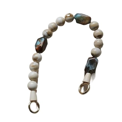 ZAJYZZF Handtaschenkette Damentaschenzubehör Grün Beige Acrylharzperlen Teile Luxuriöses handgefertigtes Armband Damen Ersatztaschengriffkette Taschenkette (Farbe: Stil 3)(Style 3) von ZAJYZZF