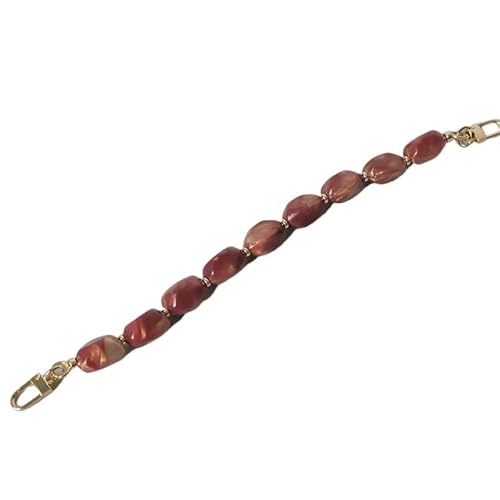 ZAJYZZF Handtaschenkette Damentaschenzubehör Schwarz Beige Rot Acrylharzperlen Teile Handgefertigtes Armband Damen Ersatztaschengriffkette Taschenkette (Farbe: Stil 4)(Style 5) von ZAJYZZF
